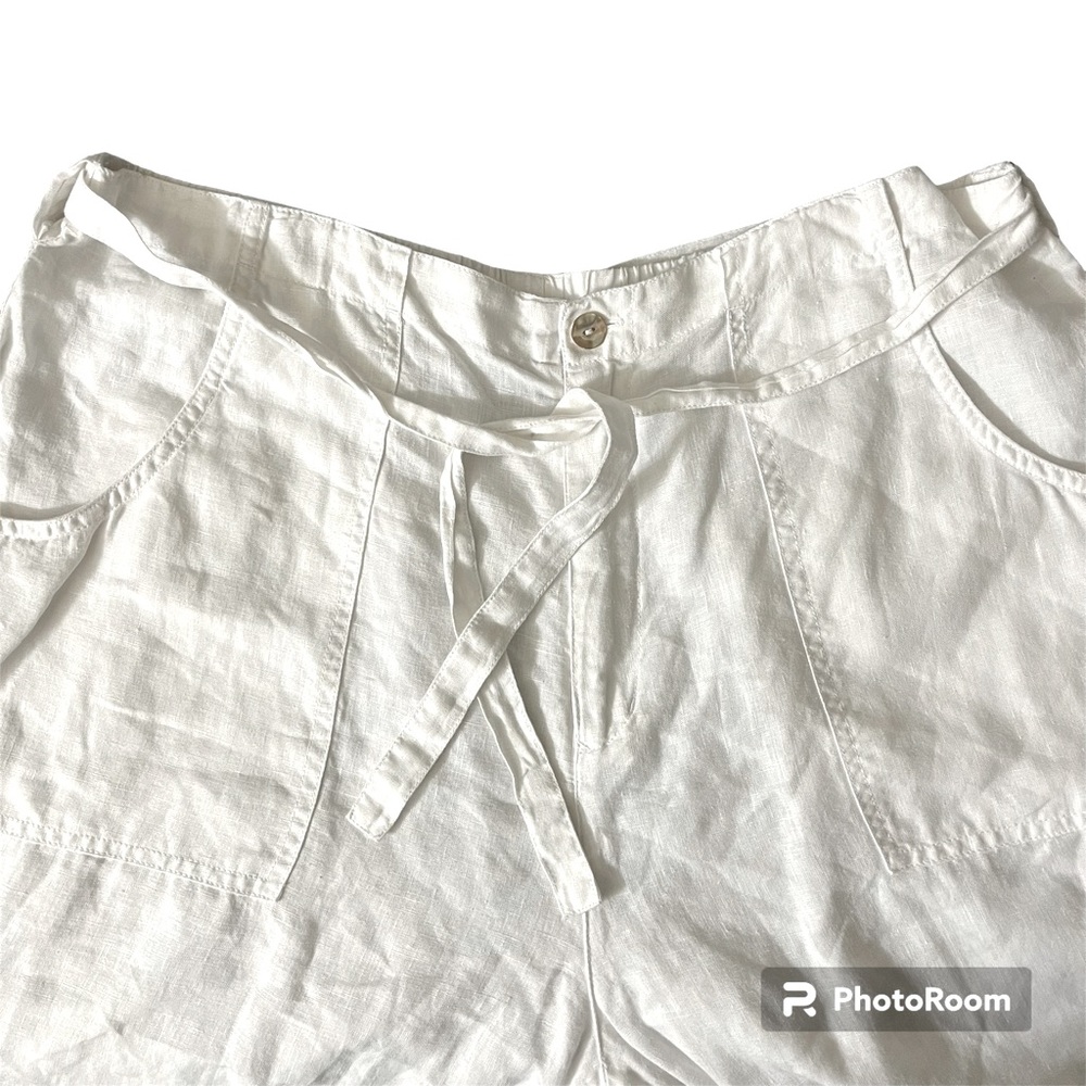 Vintage TSD 100% linen white pants XL